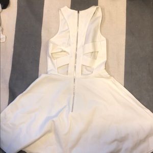 Cute White Cut our dress